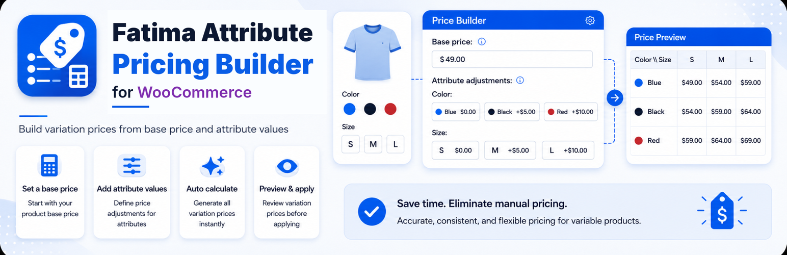 Fatima Attribute Pricing Builder for WooCommerce banner